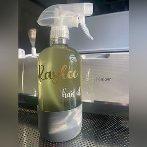 Hand made horse mane oils, customized glass bottle